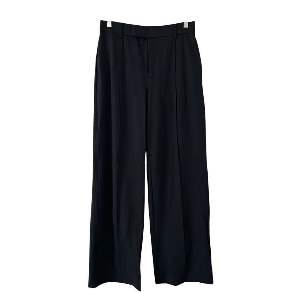 Halara Women's High Waisted Wide Leg Dress Pants Front Seam Black M Medium New